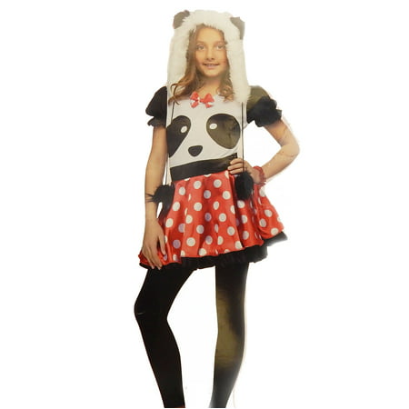 Fun World Girls Pretty Panda Polka Dot Child Costume Size Medium 4-9