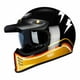 thumbnail image 3 of Casco de motocicleta Black Flame, estilo vintage, de cara completa, resistente al desgaste, accesorios de carreras, transpirable, para motocross, protección anticaídas, 3 of 5