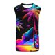 thumbnail image 5 of Camiseta sin mangas de cuello redondo para hombre, informal, a la moda, con estampado, sin mangas, deportiva, con cuello redondo, 5 of 5