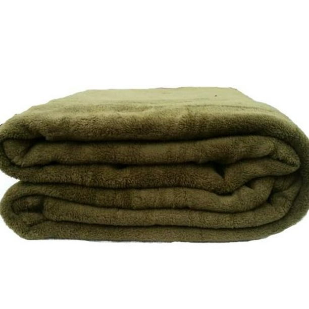 Coral Fleece Throw Blanket Soft Elegant Cover Queen Sage