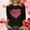 Pullover-Black, variant on Gamivast Valentine Shirt for Women Cute Love Heart 3/4 Sleeve Casual Tee Tops Casual Loose Crew Neck Trendy Thsirts Holiday Tunic Pullover Spring Outfit