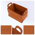 thumbnail image 2 of Unique Bargains 3 Pack Storage Cube with Handles Brown 9.8*7.1*5.9in, 2 of 6