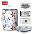 thumbnail image 4 of Floral 12oz Stainless Steel Coffee Mug – Double-Wall Insulated Cup with Spill-Resistant Lid, 360° Full-Print Design, Keeps Drinks Hot & Cold for Home, Office, Travel,Thanksgiving,Christmas, Spring, 4 of 5