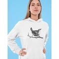 thumbnail image 2 of Wren Bird Sketch Hoodie Women -Image by Shutterstock, Female XX-Large, 2 of 4