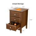 thumbnail image 2 of UBesGoo Upgraded White Nightstand with 3 Drawers, Modern Night Stands for Bedrooms with Metal Knobs, Wooden Bed Side Table/Night Stand for Small Spaces, College Dorm, Kids' Room, Living Room, 23.6in H, 2 of 9