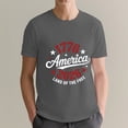 thumbnail image 2 of Patriotic America 1776-2026 Land of the Free T-Shirt , 250 Year Independence Day T-Shirt, OdeJous T-Shirt Dark Gray, M, 2 of 5