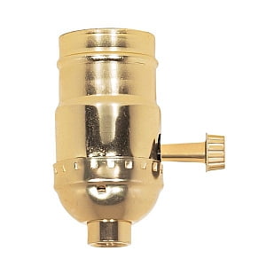 Aluminum 3 Way - Satco Aluminum 3 Way Turn Knob Socket