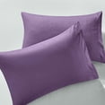 thumbnail image 1 of shiyou-2Pcs Brushed Microfiber Standard Pillowcases - 20 x 26 Inch, Purple Pillow Case Set Non Slip Envelope Pillow Cover with Moisture Absorption and Anti-Wrinkle, 1 of 4