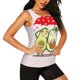 thumbnail image 2 of Fotbe Avocado Lovers Wearing Umbrella Blusas Sin Mangas para Mujer – Estilo Casual, Corte Suelto, Slim-Fit, Cuello Redondo Deportivo, Tops de Verano para Gimnasio y Yoga-Small, 2 of 7