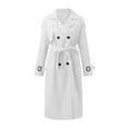 thumbnail image 5 of Coats for Women Fall Jackets for Women Women's Fashion Autumn Winter Solid Color Double Trench Coat, 5 of 7