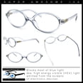 thumbnail image 2 of Womens Classy Round Oval Plastic Blue Light Filtering Computer Glasses Slate, 2 of 8