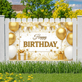 thumbnail image 4 of Glittering Design Happy Birthday Banner Golden Balloon Celebration Decoration for Party Event Festive Indoor, 4 of 7