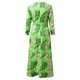 thumbnail image 4 of Vestido largo informal con estampado de hojas, asimétrico, para mujer, ajustado, estilo bohemio, traje diario FLhrweasw Nuevo, 4 of 9