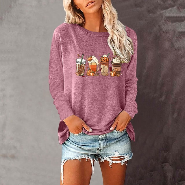 Halloween TIMIFIS Mode Automne Femmes Hauts Décontractés, Hauts Manches 3/4 Femmes T-Shirts Imprimé Papillon Mignons T-Shirts Décontractés Amples Légers Henley Hauts Femmes