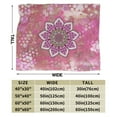 thumbnail image 3 of DouZhe Ultra-Soft Micro Fleece Lightweight Flannel Bed Blanket, Bohemian Pink Mandala Print Cozy Warm Throw Blankets, 80"x60", 3 of 7