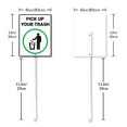 thumbnail image 6 of Eveokoki Pick Up Your Trash Sign with Stake - 8x12 Inch Aluminum No Dumping Signs Outdoor - No Trash Sign - Signs for Private Property, 6 of 6