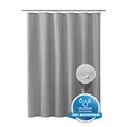 thumbnail image 3 of Clorox Waterproof Fabric Shower Curtain, Durable Fabric, Weighted Magnets - Gray, 72" x 72", 3 of 6