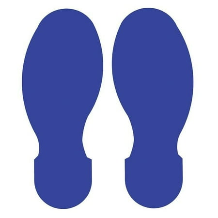 Brady Floor Tape,Blue,3 1/2 inx10 in,Foot,PK10 104408