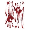 thumbnail image 2 of BOBOMOTI Halloween Decorations Clearance Bloody Handprint Window Clings for Halloween Party Decorations Scary Halloween Reusable Window Stickers Wall Decor, 2 of 4