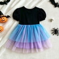 thumbnail image 6 of FUZHIQ Toddler Girls Halloween Tulle Dress Ruffle Sleeve Princess Tutu Dresses Casual Kids Outfits Clothes,18-24 Months, 6 of 8