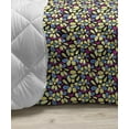 thumbnail image 3 of Grunge Down Alternative Comforter, Colorful Spiral Paintbrush Circles on Black Backdrop Psychedelic Graffiti, Microfiber Quilt for All Season, 5 Sizes, Multicolor, by Ambesonne, 3 of 3