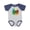 Baseball Heather and Navy, variant on Future Artist Pop Art Style with Paint Splatters Boys or Girls Baby Bodysuit