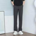 thumbnail image 2 of Pantalones de hombre con boca acampanada y elásticos, de talla grande, clásicos, de verano 2024, de alta calidad, para hombre chino, 2 of 5
