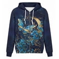 thumbnail image 4 of Women's Crewneck Hoodies Butterfly Print Lightweight Long Sleeve Loose Fit Pullover Tops Casual 2026 Sweatshirts, 4 of 4