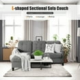 thumbnail image 5 of Costway Convertible Sectional Sofa Couch L-Shaped Couch w/Reversible Chaise Dark Gray, 5 of 9