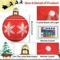 thumbnail image 6 of Light Up PVC Inflatable Christmas Ball, 24 Inch Christmas Inflatables Blow Up Yard Decorations, Rechargeable LED Light & Remote for Indoor Outdoor Yard Garden Christmas Decorations, 6 of 7