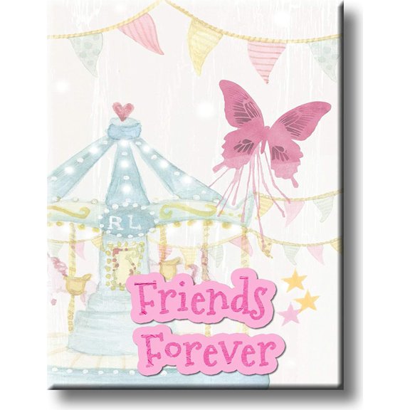 Friends Forever Picture on Stretched Canvas, Wall Art Décor, Ready to Hang