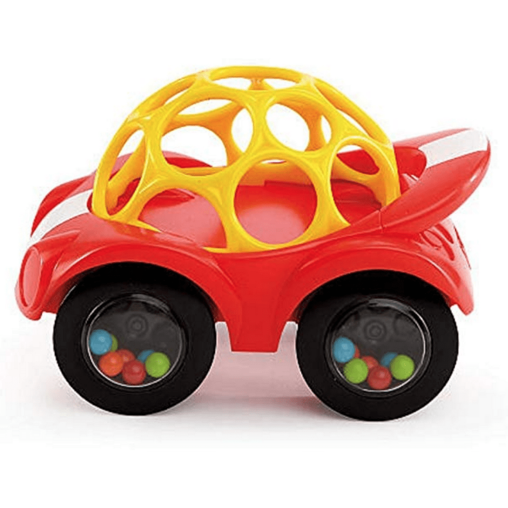 RED Oball Rattle and Roll Car, Baby's Easy Grasp First Car with Rattling Wheels