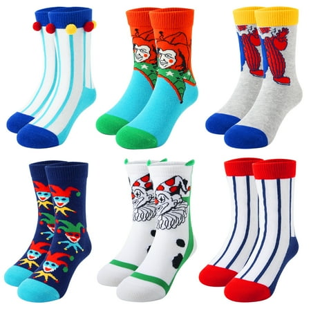 

Mijaja 1-3T Toddler Baby Boys Funny Graphic Socks Ankle High Stockings Pack of 6