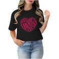 thumbnail image 4 of Nmnitkp Womens Tops New Type Blouses High Quality Fabric Womens Valentine's Day Graphic Tees Short Sleeve Heart Printed Shirts Blouse Tops, 4 of 4