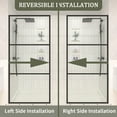 thumbnail image 6 of 34 in. W x 72 in. H Fixed Framed Shower Door in Matte Black Finish with Patterned Glass, 6 of 9