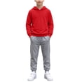 thumbnail image 2 of Stamzod Kids Clothes Girls Boys Outfits 2 Piece Long Sleeve Hooded Sweatshirt and Joggers Set Fall Casual Sweatsuits Sets Size 1-15 Red B 11-12Years, 2 of 10
