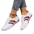 thumbnail image 7 of NexTorq Women's Retro Sneakers Leather Casual Walking Shoes Soft Sole Comfortable Non-Slip Athletic Footwear for Daily Wear Travel for Everyday Wear Red US-7 (EU-39), 7 of 7