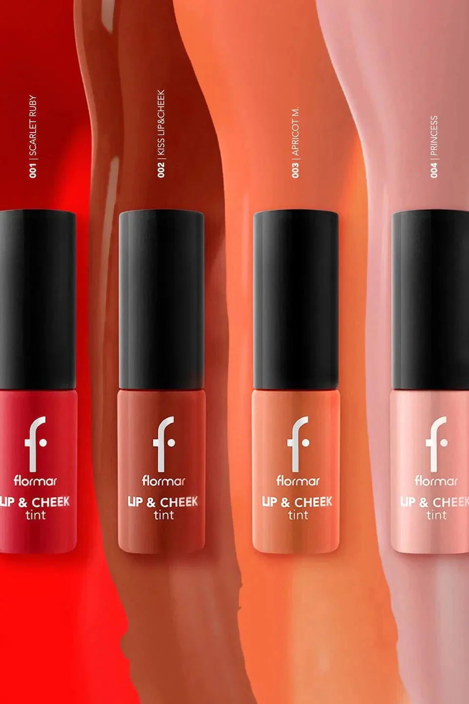 Flormar Lip & Cheek Tint - Matte and Lasting Water Based Liquid Lip/Cheek Tint - 002 Kiss Lip&Cheek