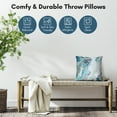 thumbnail image 2 of Americanflat 14"x14" Abstract Marble Design Throw Pillow with Premium Polyester - White and Blue, 2 of 8