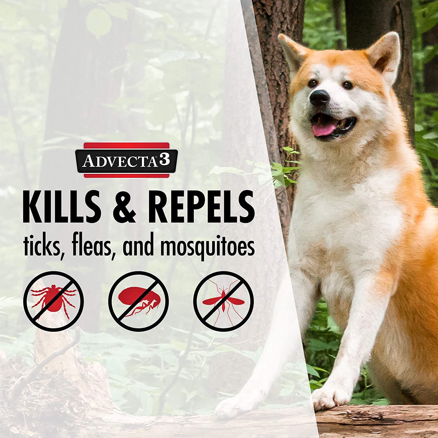 Advecta 3 Tick, Flea, and Mosquito Repellent and Treatment for Extra Large Dogs, 4 Monthly Doses