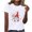 White, variant on Fesfesfes Lace Top Women T-Shirt Fashion Short Sleeve Round Neck Valentine's Day Printing Casual Blouse T-Shirt Tops Shirt Blouses 8(L)