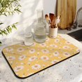 thumbnail image 3 of Washable Rubber Daisy Cute Floral Dish Drying Mats for Kitchen Counter Home Large Coffee Bar Pad Accessories and Decor for Utensils Stemware 19.5''x12'', 3 of 7