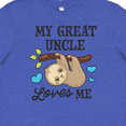 thumbnail image 4 of Inktastic My Great Uncle Loves Me with Sloth and Hearts Youth T-Shirt, 4 of 5