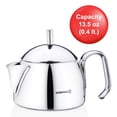 thumbnail image 2 of Korkmaz Pera Modern Stainless Steel Turkish Milk Pot with Metal Handle, Simple and Elegant Designed Milk Pot, Birthday, Wedding, Thanksgiving, Christmas Gift for Milk Lover, 0.42 qt., 2 of 6