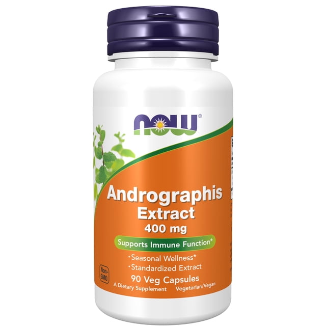 Suplemento NOW: extracto de andrographis, 400 mg, 90 cápsulas vegetarianas