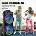 8-Inch Bluetooth Double Subwoofer: Portable, Rechargeable, USB, SD, AUX ...