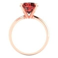 thumbnail image 4 of 2.5 ct Round Cut Natural Garnet Solitaire Engagement Ring for Women in 18K Rose Gold, 4 of 5