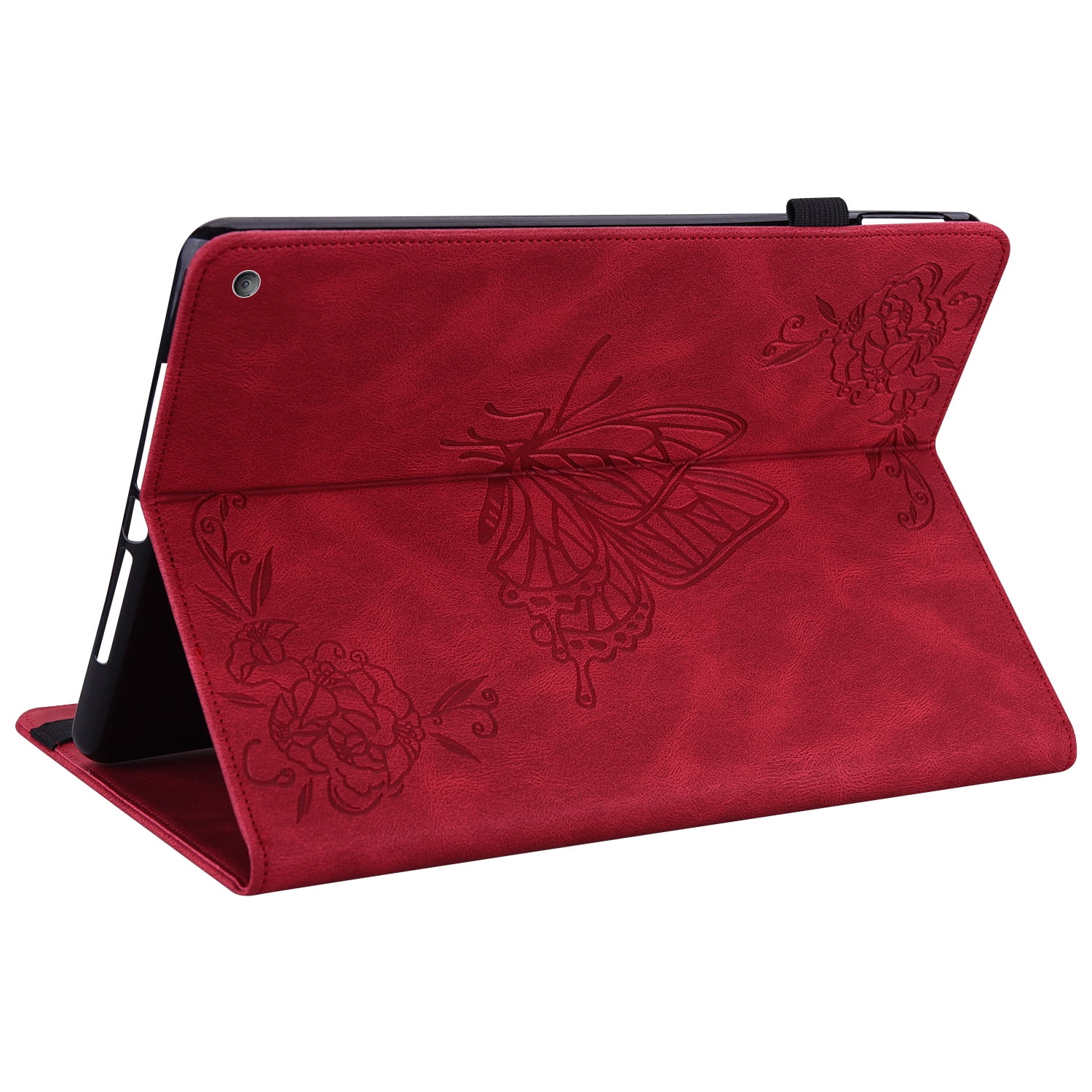 Allytech iPad Pro 11 Case (1st/2nd/2rd Gen), iPad Pro 11 2021 Case, Premium PU Leather Slim Multi Angle Stand Shockproof Pencil Holder Protection TPU Back Cover Case for Apple iPad Pro 11-inch,Red