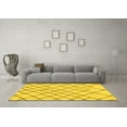 thumbnail image 3 of Ahgly Company Machine Washable Indoor Square Solid Yellow Modern Area Rugs, 8' Square, 3 of 4
