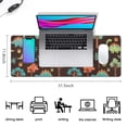 thumbnail image 5 of Long Mouse Pads for Desk,DarkBrown Cartoon Dinosaurs Forest Desk Mats on Top Of Desks, Desk Mouse Pad Extra Large with 3mm Non-Slip Base and Stitched Edge for Gaming,Work,Home 31.5"x11.8", 5 of 5
